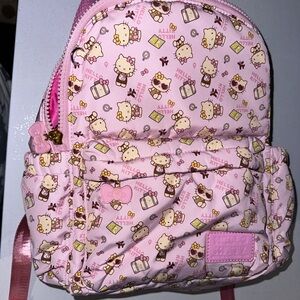Hello Kitty Pink Patterned Mini Backpack
